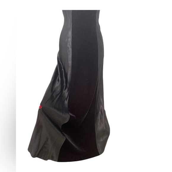 Faviana Evening Gown Black Spaghetti Strap Slip Dress Size 4 rayon/ acatate - Picture 3 of 10